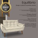 Ver imagem 5 de Poltrona Decorativa Opala Namoradeira C/fibra Siliconada Suede Bege-casa da Poltrona