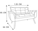 Ver imagem 6 de Poltrona Decorativa Opala Namoradeira C/fibra Siliconada Suede Bege-casa da Poltrona