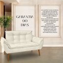 Ver imagem 4 de Poltrona Decorativa Opala Namoradeira C/fibra Siliconada Suede Bege-casa da Poltrona