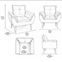 Ver imagem 2 de Poltrona Decorativa Opala com Fibra Siliconada Suede Bege - Pandora Decor - Casa da Poltrona