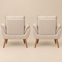 Ver imagem 3 de Kit com 2 Poltronas Opala Sala Quarto Clinica Bege