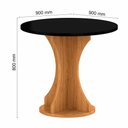 Ver imagem 2 de Mesa Redonda Com 4 Cadeiras Pérsia 0,9 Cin/pre/pre - Móveis Arapongas Cinamomo/preto/preto 06