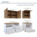 Ver imagem 4 de Cozinha Completa Modulada 4 Peças 4 Portas 5 Gavetas Norten Marrom/Branco/Nature