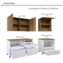 Ver imagem 5 de Cozinha Completa Modulada 4 Peças 5 Portas 4 Gavetas Norten Marrom/Branco/Nature