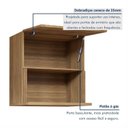 Ver mais imagens de Cozinha Completa Modulada 4 Peças 5 Portas 4 Gavetas Norten Marrom/Branco/Nature