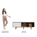 Ver imagem 6 de Rack Madesa Dubai para TV até 65 Polegadas com Pés Rustic/Branco 6E5Z Cor:Rustic/Branco/Rustic