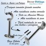 Suportes de Cortinas simples Alongado Varão Varal 28 mm alumínio - 2