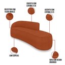 Ver imagem 3 de Sofá 4 Lugares Orgânico 220cm Morgan e 2 Poltronas Lua Bouclê Terracota D03 - D'Rossi