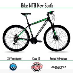 Bicicleta Aro 29 24V Freios Hidráulico New South Shimano Cubo K7 - Verde - 17" - 2