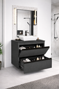 Ver imagem 2 de Kit Gabinete Banheiro Aço 60cm Lavabo Cuba e Espelheira Luxo:preto