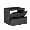 Ver imagem 1 de Kit Gabinete Banheiro Aço 60cm Lavabo Cuba e Espelheira Luxo:preto