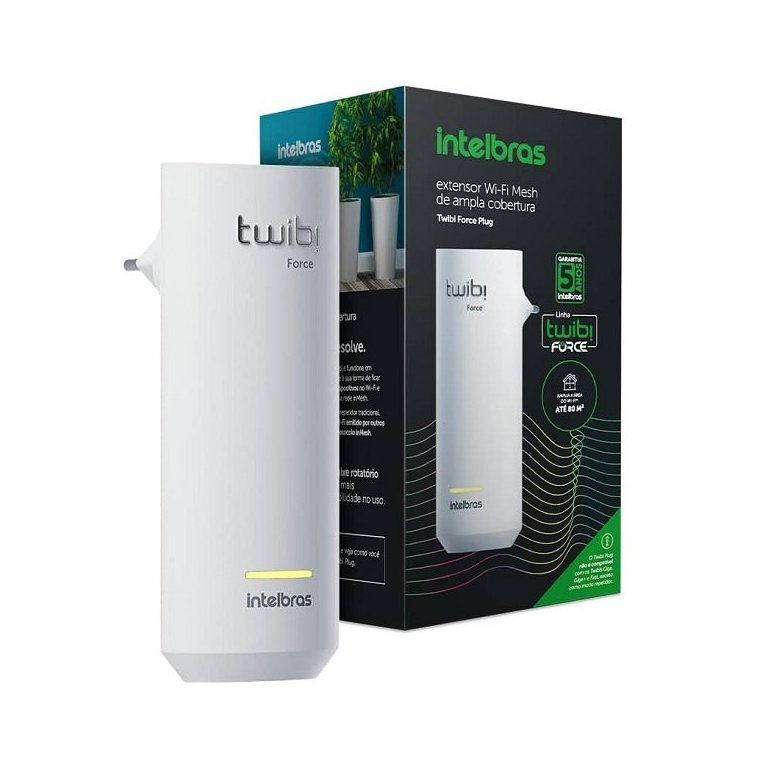 Repetidor Wifi Mesh Twibi Force Plug W5-1200f Intelbras 4750097