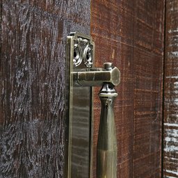 Puxador Duplo Strauss 250mm Bronze Antigo Porta Pivotante Correr Passagem Madeira Vidro Rústico - 6