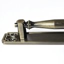 Ver imagem 3 de Puxador Duplo Strauss 250mm Bronze Antigo Porta Pivotante Correr Passagem Madeira Vidro Rústico