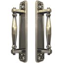 Ver imagem 1 de Puxador Duplo Strauss 250mm Bronze Antigo Porta Pivotante Correr Passagem Madeira Vidro Rústico