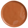 Prato Raso Estampa Floral Marrom - 1