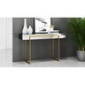 Aparador Viena Espelho Prata Pé Metal Dourado L160xal80xp40cm - 1