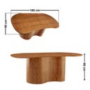Ver imagem 4 de Mesa 180cm x 90cm Tampo Orgânico Laminado Ester Marrom/Cinamomo Imbuia