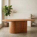Ver imagem 1 de Mesa 180cm x 90cm Tampo Orgânico Laminado Ester Marrom/Cinamomo Imbuia