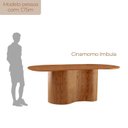 Ver imagem 5 de Mesa 180cm x 90cm Tampo Orgânico Laminado Ester Marrom/Cinamomo Imbuia