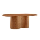 Ver imagem 3 de Mesa 180cm x 90cm Tampo Orgânico Laminado Ester Marrom/Cinamomo Imbuia
