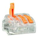 Ver imagem 4 de 15 Conector Elétrico Borne Emenda 3 Fios Tipo Wago 222-413