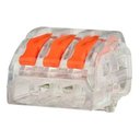Ver imagem 1 de 15 Conector Elétrico Borne Emenda 3 Fios Tipo Wago 222-413