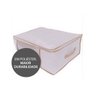 Organizador Para Roupas de Cama Banho e Casacos M Vizapi Exclusive 50x40x20cm Branco Bege - 1