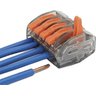 80x Conector Tipo Wago 222 Borne Emenda Fios 2, 3 E 5 Vias - 6