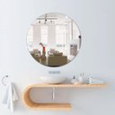 Ver imagem 2 de Espelho Decorativo Vidro Redondo de Banheiro Sala 40x40 Cm