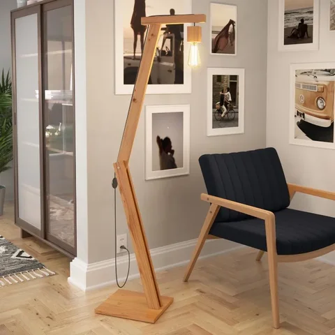 Luminária de Chão Amêndoa Pelicano Bivolt Tebarrot Móveis