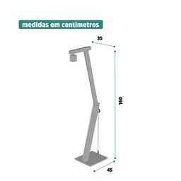 Luminária de Chão Amêndoa Pelicano Bivolt Tebarrot Móveis - 6