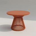 Ver imagem 3 de Mesa Suíça Tampo Ripado Alumínio Terracota 90cm