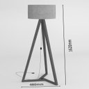 Ver imagem 3 de Luminária Classic Tebarrot Preto com Pé de Madeira Amendoa Decoração