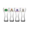 Jogo de Copos para cerveja Windsor em Cristal Ecológico com logos - 04 peças 400ml - 2