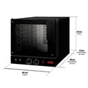 Ver imagem 5 de Forno Turbo Elétrico 4 Esteiras Saro Ft22 2500w com Interior de Inox Preto 220v