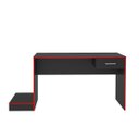 Ver imagem 3 de Escrivaninha Gamer Preto Acetinado C/Vermelho Artely