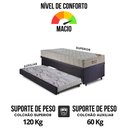Ver imagem 7 de Bicama Box Baú 88x188 Suede Preto com Colchão Airtech Ortobom