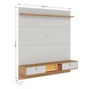 Ver imagem 4 de Painel TV 60" Suspenso 160cm com Bancada 2 Portas Basculante Ruan C04 - D'Rossi