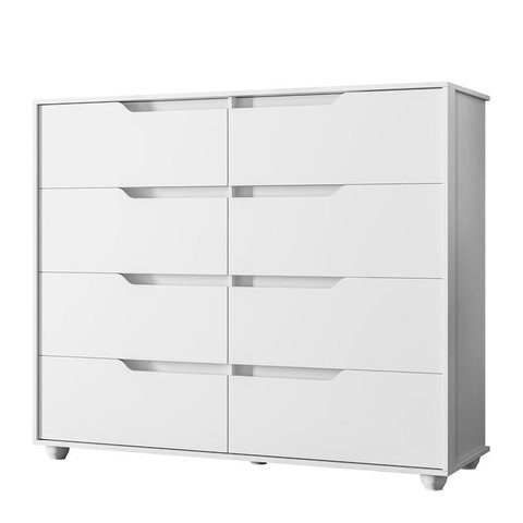 Cômoda Doble 8 Gavetas Branco/freijó (vistas Flex) - Abz