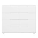 Ver imagem 3 de Cômoda Doble 8 Gavetas Branco/freijó (vistas Flex) - Abz