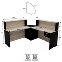 Ver imagem 7 de Balcão de Atendimento em L com Gaveta 120x60cm para Loja e Recepção + Cadeira Ergonômica Netflex