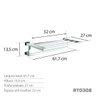 Toalheiro Rack 60 cm Inox Rose Gold - Kromus RT0308R - 4