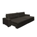 Ver imagem 2 de Sofá Retrátil e Reclinavel Oklahoma 2,82 Mts com Molas e Pillow no Assento Tecido Suede Café