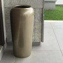 Ver imagem 3 de Vaso de Fibra de Vidro 63X28 cm Estilo Vietnamita Dourado Brilho