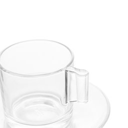 Conjunto 6 Xícaras Para Chá Com Pires de Vidro Lotus 185ml Lyor - 5