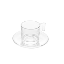 Conjunto 6 Xícaras Para Chá Com Pires de Vidro Lotus 185ml Lyor - 2