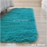 Tapete 1,50x0,50 Super Peludo Passadeira Quarto Corredor: Azul Tiffany - 2