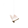 Lustre Pendente Borboleta Cristal Led Ouro Gold Bivolt Luz Amarela - 1
