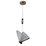 Lustre Pendente Borboleta Cristal Led Ouro Gold Bivolt Luz Amarela - 3